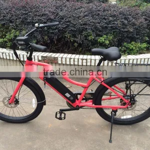 Lithium Battery Powered Electric Beach Bicycle Beach Cruiser Electric Bike for Lady thumbnail-1