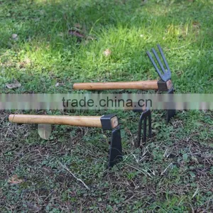 Mini Wood Handle Garden Hoe thumbnail-3