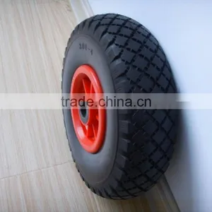 Solid PU Foam Wheel 3.00-4, PU Solid Wheel Barrow Tire 300-4 With Plastic Rim thumbnail-6