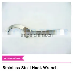 High Quality Stainless Steel Hand Tool Open Wrench Hook Wrench thumbnail-1