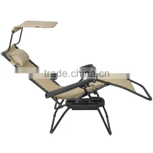Adjustable Canopay Cup Holder Zero Gravity Chair thumbnail-2