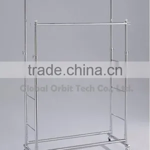 Heavy Duty Mobile Folding Metal Commercial Garment Rack thumbnail-5
