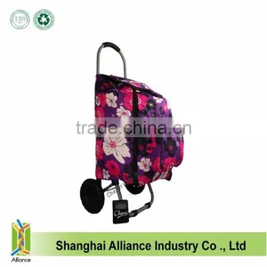 Zebra Pattern 20 Wheeled Rolling Shopping Tote Bag With Retractable Handle thumbnail-3