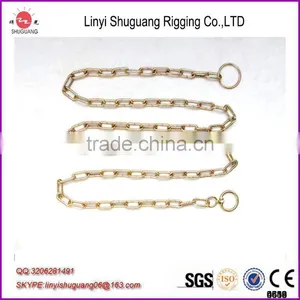 Hot Sale Stainless Steel Dog Link Chain With Leather Handle thumbnail-1