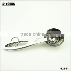 42141 5pcs Stainless Steel Nesting Measuring Cups and Spoons Set thumbnail-1