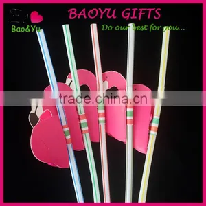 China Supplied Party Decoration Tissue Paper Flamingo Plastic Drinking Straw Flexible thumbnail-3