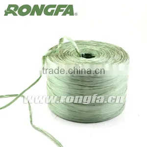 Green Plastic PP Raffia With String Bag thumbnail-2