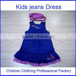 Children Girl Dress Fashion Kids Jeans Dress thumbnail-1