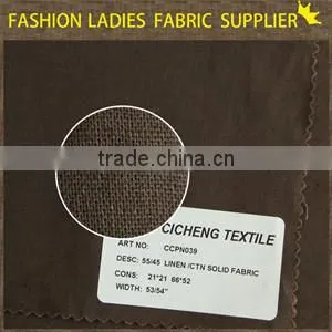 NEW 100% COTTON PRINT CROSS HATCH LADIES TROUSERS BAGS MUTED LINEN/CTN SOLID FABRIC thumbnail-1