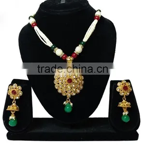 Necklace Set With Earing and Mang Tika thumbnail-4