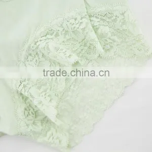 Custom Light Green 95% Cotton 5% Spandex With Lace Sexy Fancy Woman Underwear thumbnail-4