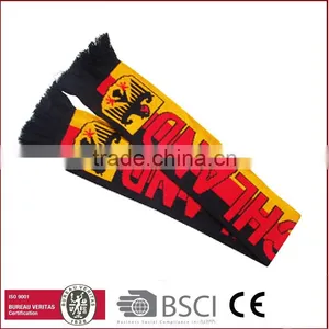 2016 Fashion Woven Knitted Cheap Football Scarf Sports Fans Scarf thumbnail-1