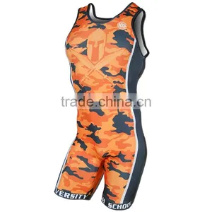 Custom and Cheap Fashionable Wrestling Singlets for Sale thumbnail-2