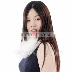 CX-A-12 Super Quality Chengxing Genuine Fox Fur Detachable Collar thumbnail-4