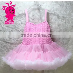 Wholease Kids Birthday Party Dress Handmade Rose Flower Girl Dresses Party Dress in Stock thumbnail-3