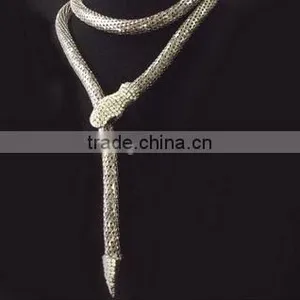 Original Design Wholesale Chunky Statement Necklace in China Alloy Gold Silver Plated Snake Choker Necklace thumbnail-2