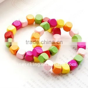 Fashion Color Wood Beads Bracelets, West Style Jewelry, Fashion Children Bracelet Jewelry thumbnail-1