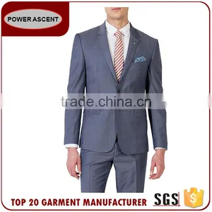 Fashion 2 Button Polyester Viscose Men'S Suit For Wedding thumbnail-6