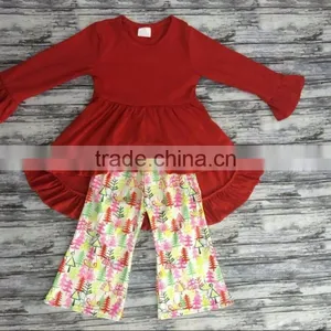 Red Warm Kids Clothing Two Pieces Set Baby Gorgeous Christmas Outfits thumbnail-1