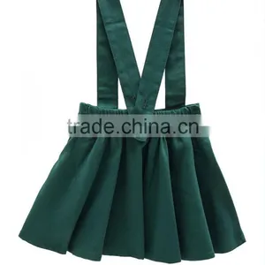 2017 Fashion Wholesale New Design Baby Girl Suspender Skirt Schoolgirl Kids Costume Dress Baby Clothing thumbnail-2
