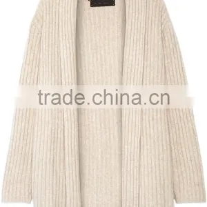 Ladies 2017 New Style Classic Design Ribbed Long Knitted Sweater Cashmere Oversized Cardigan thumbnail-6