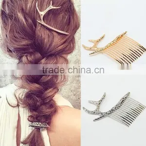 Stag Gold Tone Hair Comb thumbnail-1