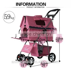 R1923H Pet Stroller Dog Four Wheels Dog Transport Bag Dog Stroller thumbnail-1