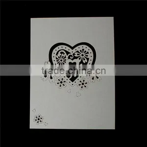 Paper Wedding Party Name Place Card Heart Gray thumbnail-2