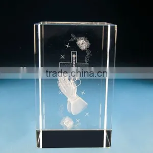 Factory Supply Wholesale Blank K9 Crystal Cube, Crystal Glass Block for Engraving Souvenir Gifts thumbnail-1