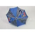 Blue Kids Parasol Umbrellas Custom Stick With Plastic Handle 15