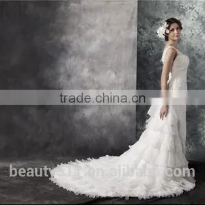 2017 New Style Luxury Beaded Sweetheart Nackline Off-shoulder Mermaid Lace Wedding Dress BS01 thumbnail-4