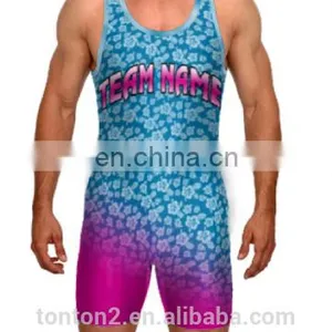 Custom Printing Sublimation Wrestling Singlets for Sale thumbnail-5