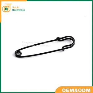 Black Painted Big Garment Brooch Safety Pin 3 Inch Length thumbnail-2