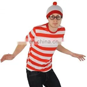 Find me Red and White Striped Red and White Adult Costume thumbnail-2