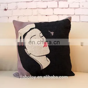 Hot Sale Creative Girl Pattern Decorative Pillows,Christmas Decorations Printing Cushion,Cushion Covers Can Be Customized thumbnail-1