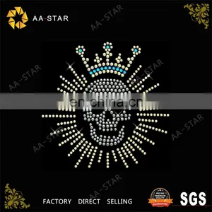 Glitter King of Skull Diamond Shaped Rhinestone Flat Back thumbnail-1