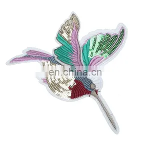 2017 Hot Sale Fashion Applique Embroidery Bird Patch With Sequins and Beads thumbnail-5