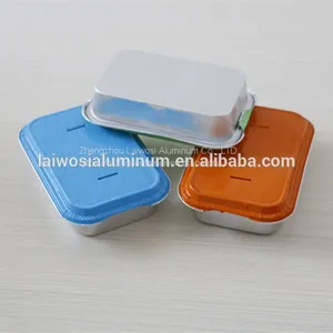 LWS Airline Serving Hot Meal Disposable Food Packing Rectangle Aluminum Foil Trays thumbnail-2