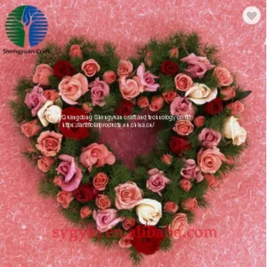 Artificial Christmas Flower Wreath Decoration thumbnail-1