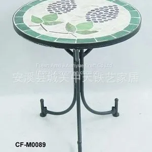 Outdoor Mosaic With Metal Table thumbnail-1