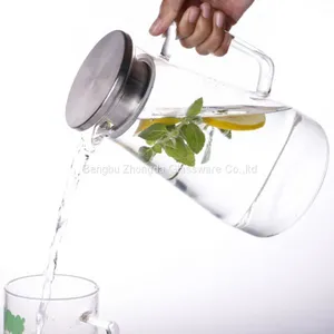 Glass Carafe Water Filter Pitcher Jug With Handle 1.4L thumbnail-2