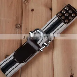 Man and Boys Fashion Woven Jeans Belt With Studded thumbnail-3