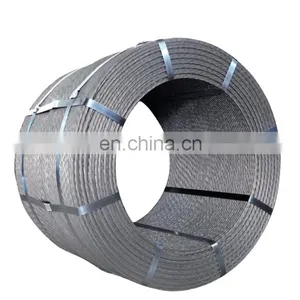 High Carbon 7 Wire 9 53mm Low Relaxation Post Tensioned Cable Pc Steel Strand thumbnail-1