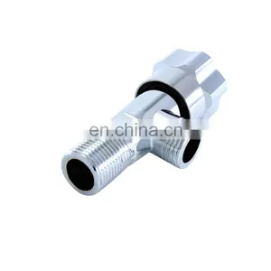 Best 90 Degree Chrome Plated 1/2*3/8 3 Way Brass Angle Valve For Kitchen thumbnail-2