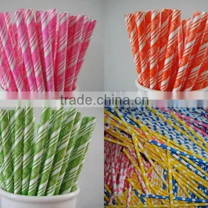 Mix Colors Strip Paper Straight Drinking Straws thumbnail-1
