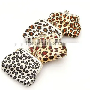 Beautiful Leopard Grain Pattern Kiss Lock Clasp Clip Wallet thumbnail-1