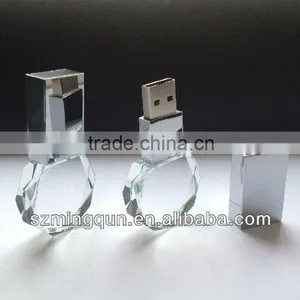 New Product Heart Shape Crystal USB Stick With LED Light Inside Gadget thumbnail-5
