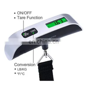 LCD Display Electronic Travel Hanging 50kg Weighting Portable Digital Luggage Scale thumbnail-3