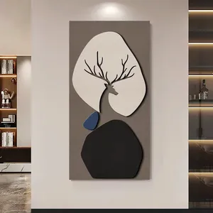 Art in Bulk Elk Living Room Corridor Vertical Hanging Painting High-quality Sandstone Texture Mural 11 thumbnail-3