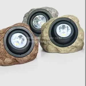 Solar Courtyard Outdoor Garden Landscape Spotlight Waterproof Resin Stone Lamp LED Lawn Illuminated Tree Light thumbnail-1